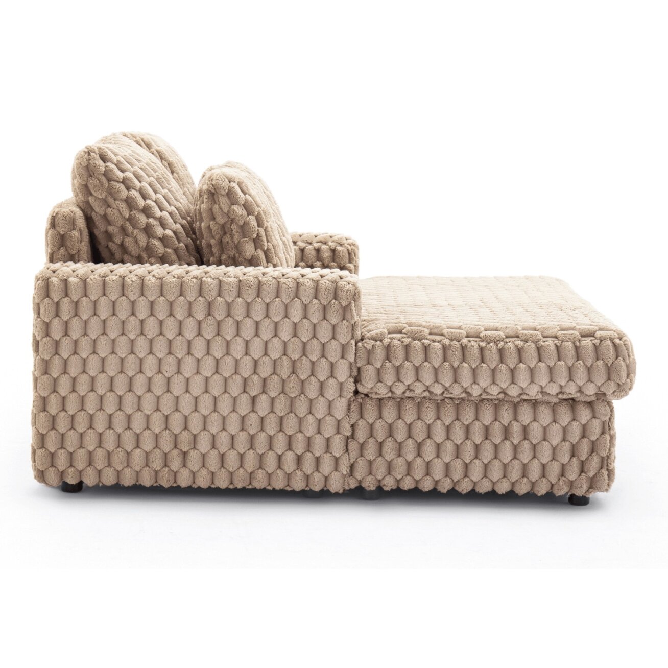 Beige pliušinis Modernus Sofa Lounge fotelis 4 Beige pliušinis Modernus Sofa Lounge fotelis 4
