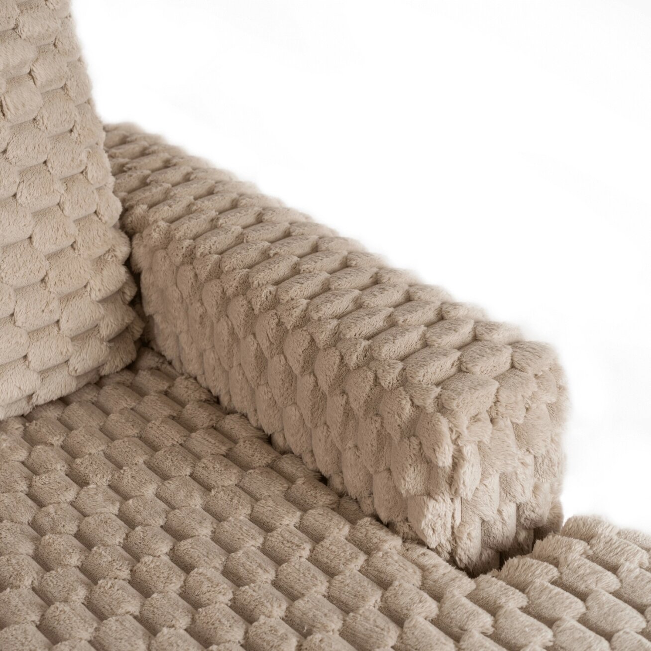 Beige pliušinis Modernus Sofa Lounge fotelis 7 Beige pliušinis Modernus Sofa Lounge fotelis 7