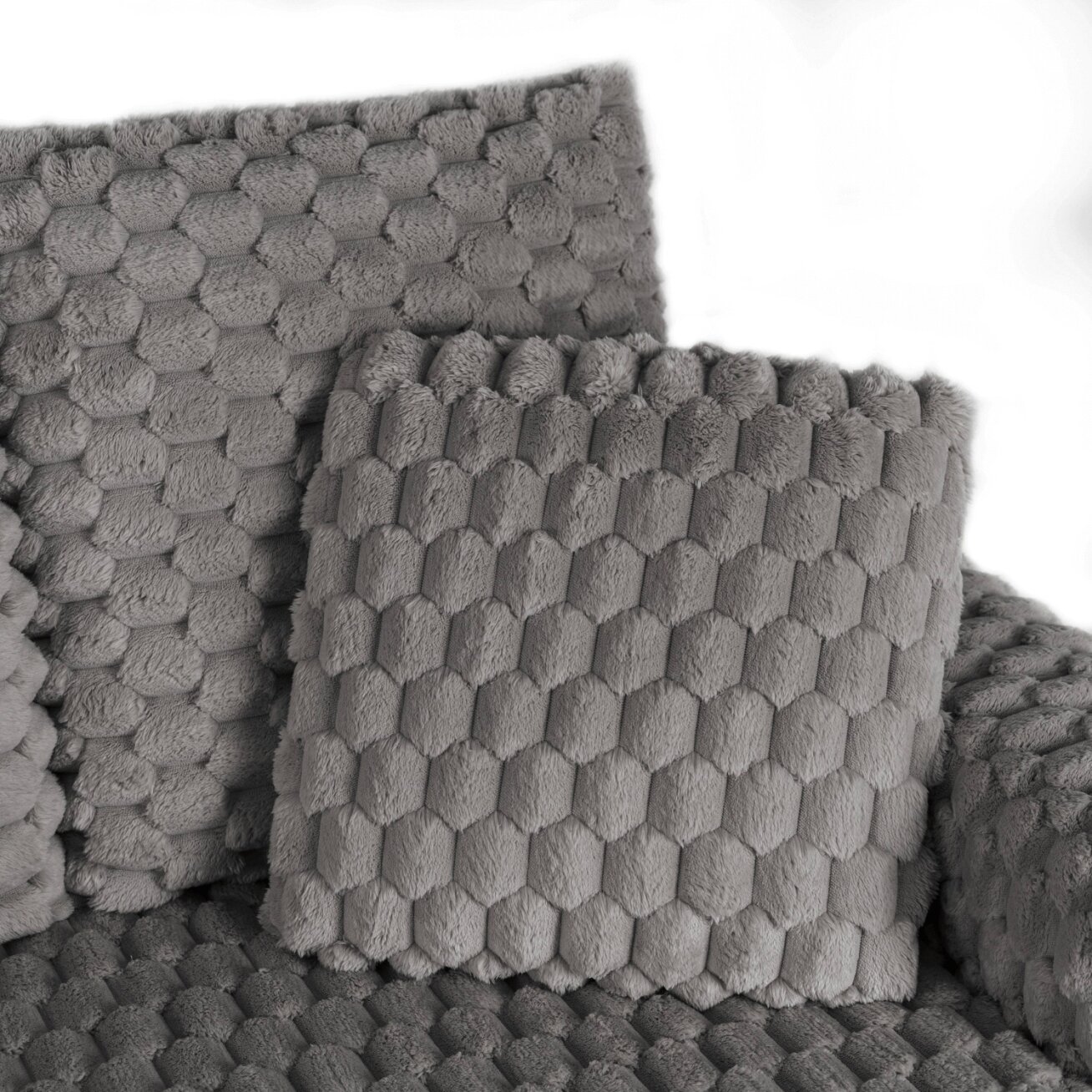 Sofa-lova pilka pliušinė moderni fotelis 6 Sofa-lova pilka pliušinė moderni fotelis 6