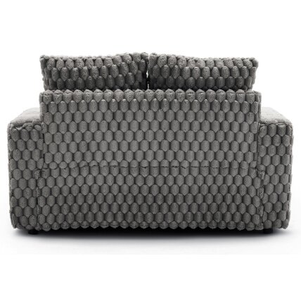 Sofa-lova pilka pliušinė moderni fotelis 5 Sofa-lova pilka pliušinė moderni fotelis 5