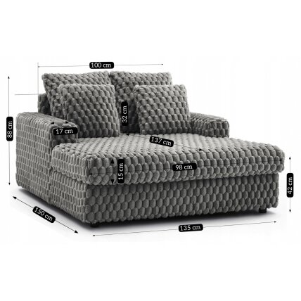 Sofa-lova pilka pliušinė moderni fotelis 9 Sofa-lova pilka pliušinė moderni fotelis 9