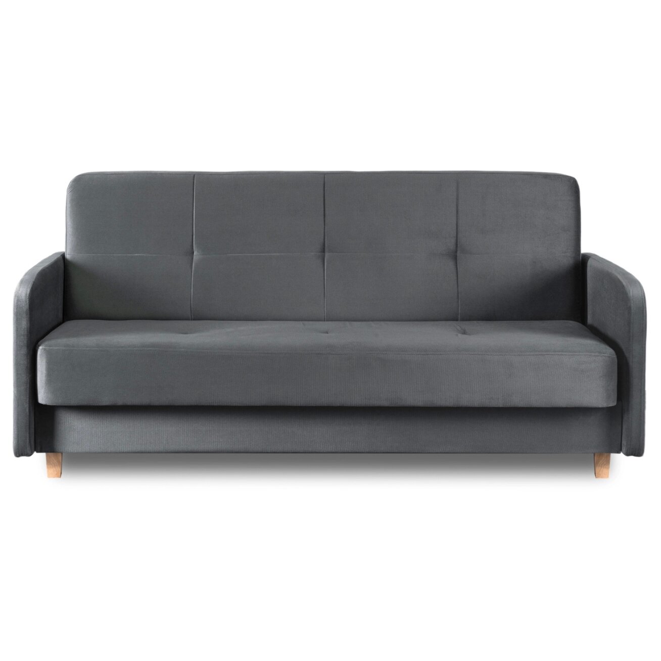 Kuba Sofa su miegojimo funkcija CUBA sulankstoma dvivietė sofa-lova, pilkos spalvos, moderni svetainė 1