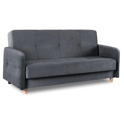 Kuba Sofa su miegojimo funkcija CUBA sulankstoma dvivietė sofa-lova, pilkos spalvos, moderni svetainė 2 Kuba Sofa su miegojimo funkcija CUBA sulankstoma dvivietė sofa-lova, pilkos spalvos, moderni svetainė 2