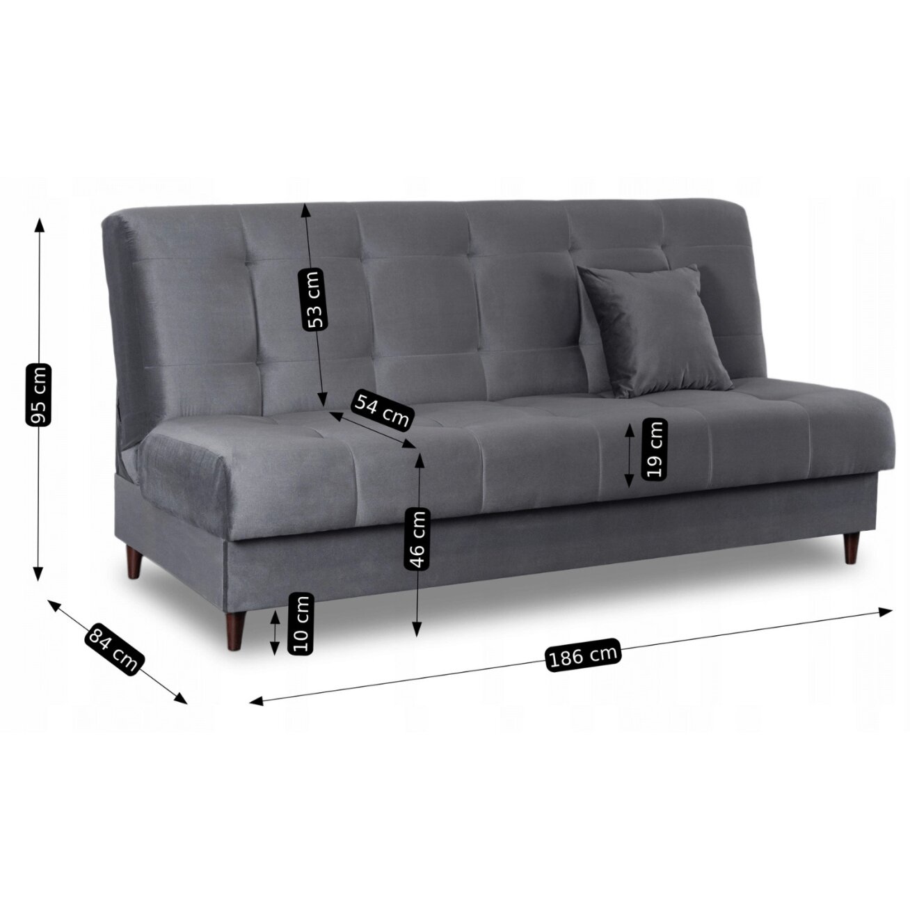 Lima LIMA sofa su miegojimo funkcija, dvivietė išskleidžiama sofa, pilkos spalvos, moderni svetainei 9 Lima LIMA sofa su miegojimo funkcija, dvivietė išskleidžiama sofa, pilkos spalvos, moderni svetainei 9