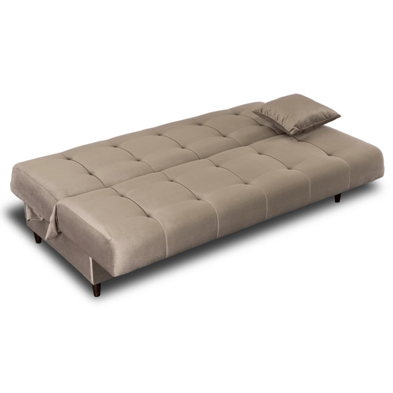 Lima LIMA sofa su miegojimo funkcija, dvivietė išskleidžiama sofa, smėlio spalvos, moderni svetainei 4