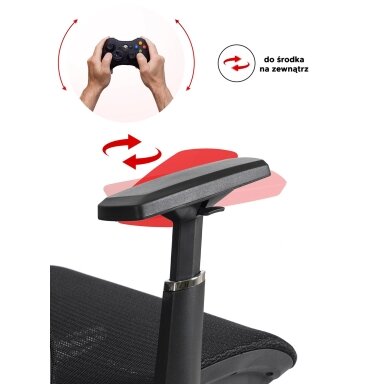 Litosas LITOS juoda moderni ergonominė pasukama biuro kėdė