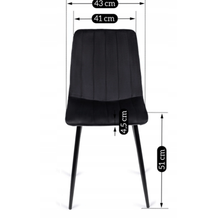 Loft Style Dining Set – Ąžuolo/juodos spalvos stalas su veliūro kėdėmis 9 Loft Style Dining Set – Ąžuolo/juodos spalvos stalas su veliūro kėdėmis 9