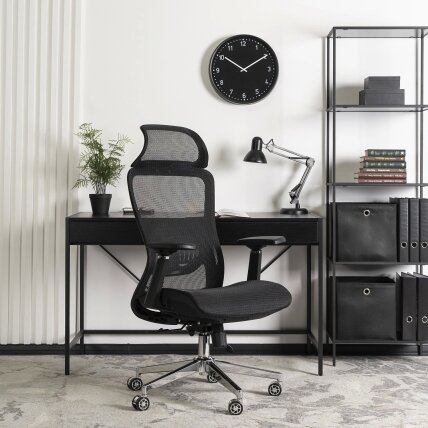 Litosas LITOS juoda moderni ergonominė pasukama biuro kėdė Litosas LITOS juoda moderni ergonominė pasukama biuro kėdė