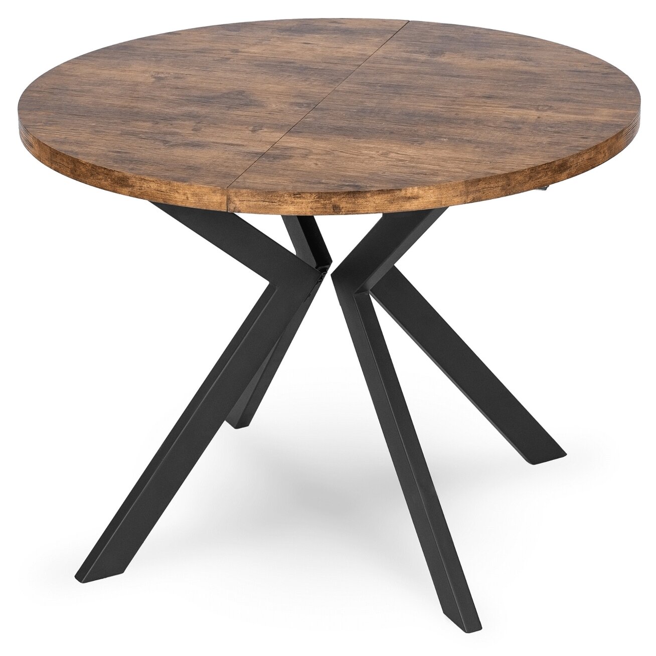 Apvalus išskleidžiamas stalas Modern, 100–250 cm, auksinio ąžuolo spalvos, modernus loftas 5