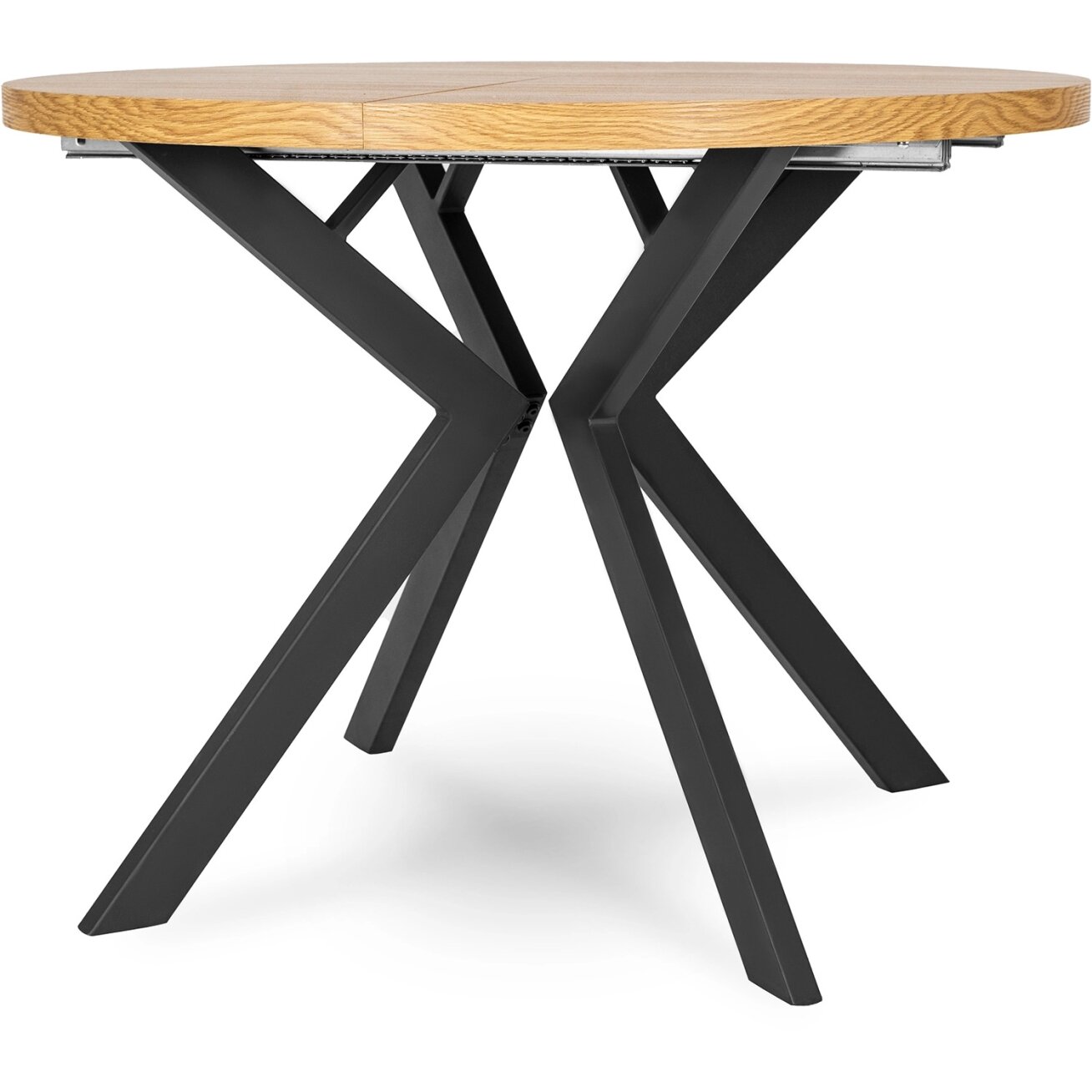 Apvalus išskleidžiamas stalas  Modern, 100–250 cm, auksinio ąžuolo spalvos, modernus loftas 7