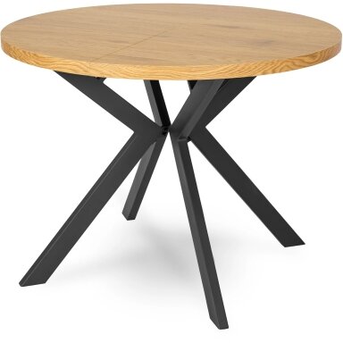 Apvalus išskleidžiamas stalas  Modern, 100–250 cm, auksinio ąžuolo spalvos, modernus loftas