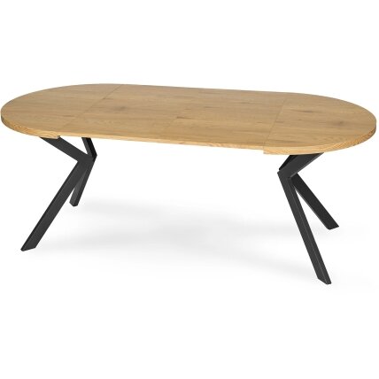 Apvalus išskleidžiamas stalas Modern, 100–250 cm, auksinio ąžuolo spalvos, modernus loftas 12 Apvalus išskleidžiamas stalas Modern, 100–250 cm, auksinio ąžuolo spalvos, modernus loftas 12