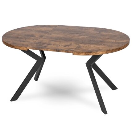 Apvalus išskleidžiamas stalas Modern, 100–250 cm, auksinio ąžuolo spalvos, modernus loftas 9