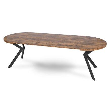Apvalus išskleidžiamas stalas Modern, 100–250 cm, auksinio ąžuolo spalvos, modernus loftas 12 Apvalus išskleidžiamas stalas Modern, 100–250 cm, auksinio ąžuolo spalvos, modernus loftas 12