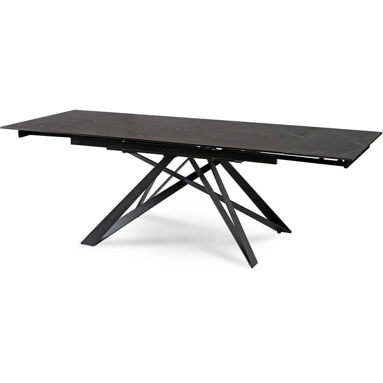 MAXIME stačiakampis ištraukiamas stalas, 160–240 cm, keramika, juodas marmuras, moderniam lofto stiliaus valgomajam 11 MAXIME stačiakampis ištraukiamas stalas, 160–240 cm, keramika, juodas marmuras, moderniam lofto stiliaus valgomajam 11