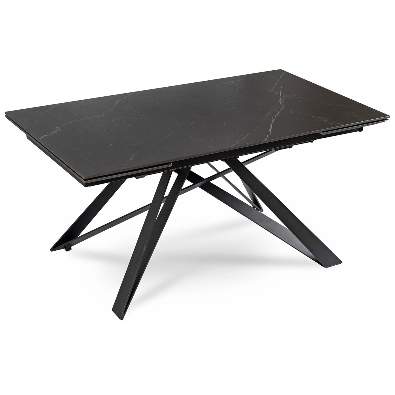 MAXIME stačiakampis ištraukiamas stalas, 160–240 cm, keramika, juodas marmuras, moderniam lofto stiliaus valgomajam 8 MAXIME stačiakampis ištraukiamas stalas, 160–240 cm, keramika, juodas marmuras, moderniam lofto stiliaus valgomajam 8