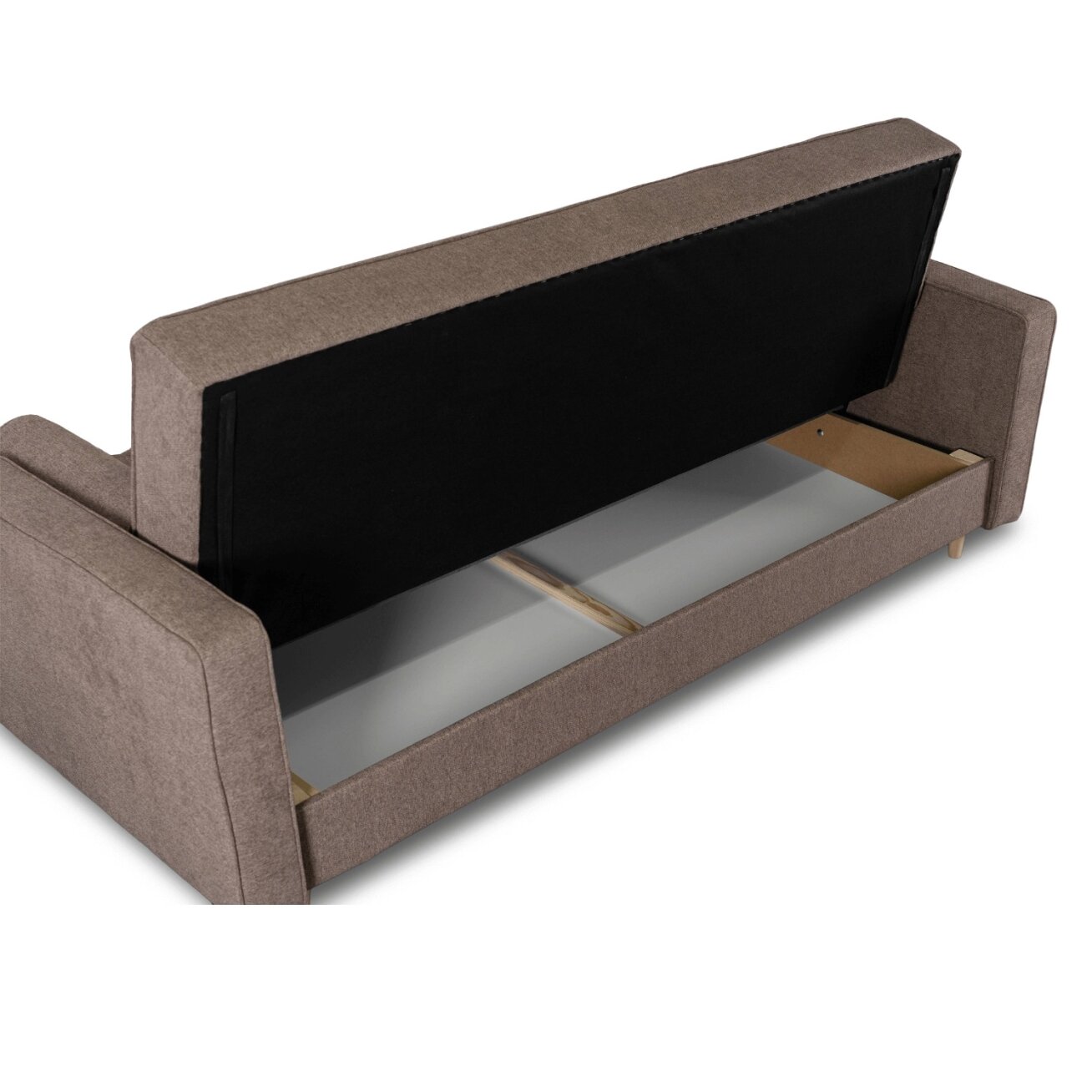Malta Dvivietė sofa su miegojimo funkcija MALTA, ruda, moderni svetainė 4