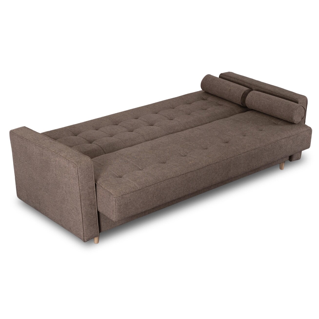 Malta Dvivietė sofa su miegojimo funkcija MALTA, ruda, moderni svetainė 5