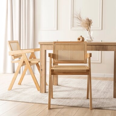 Madeira MADERA medinė kėdė, ąžuolo/smėlio spalvos, ažūrinis, klasikinis, retro stiliaus