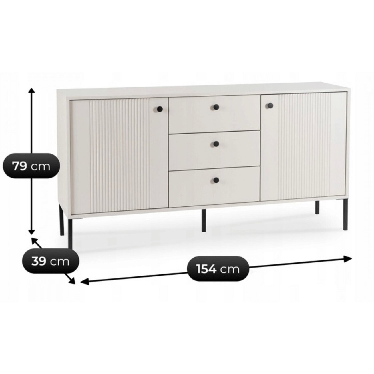 Minkštas SOFT svetainės komoda, 154 cm, kašmyro raštas, dviejų durų, moderni 10 Minkštas SOFT svetainės komoda, 154 cm, kašmyro raštas, dviejų durų, moderni 10