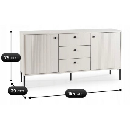 Minkštas SOFT svetainės komoda, 154 cm, kašmyro raštas, dviejų durų, moderni 10 Minkštas SOFT svetainės komoda, 154 cm, kašmyro raštas, dviejų durų, moderni 10