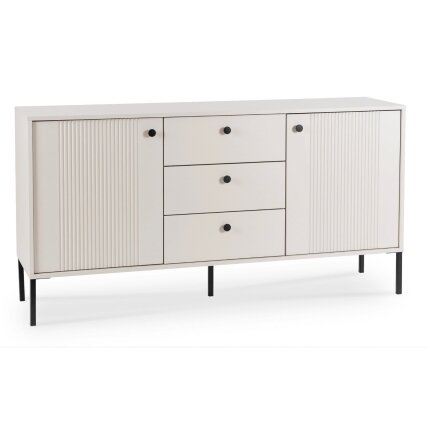 Minkštas SOFT svetainės komoda, 154 cm, kašmyro raštas, dviejų durų, moderni 3