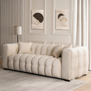 Moderno MODERNO 3S Trivietė kreminės spalvos moderni sofa