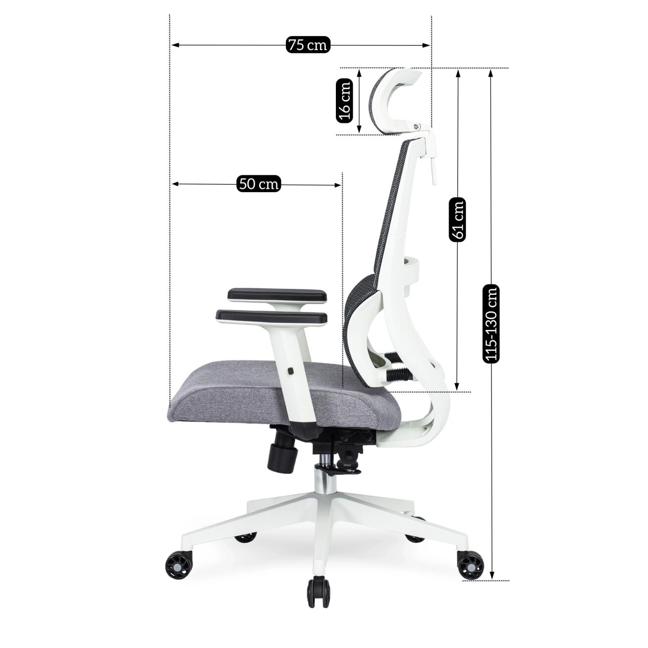 Niki NICKI ergonomiška pasukama biuro kėdė, moderni pilka 14 Niki NICKI ergonomiška pasukama biuro kėdė, moderni pilka 14