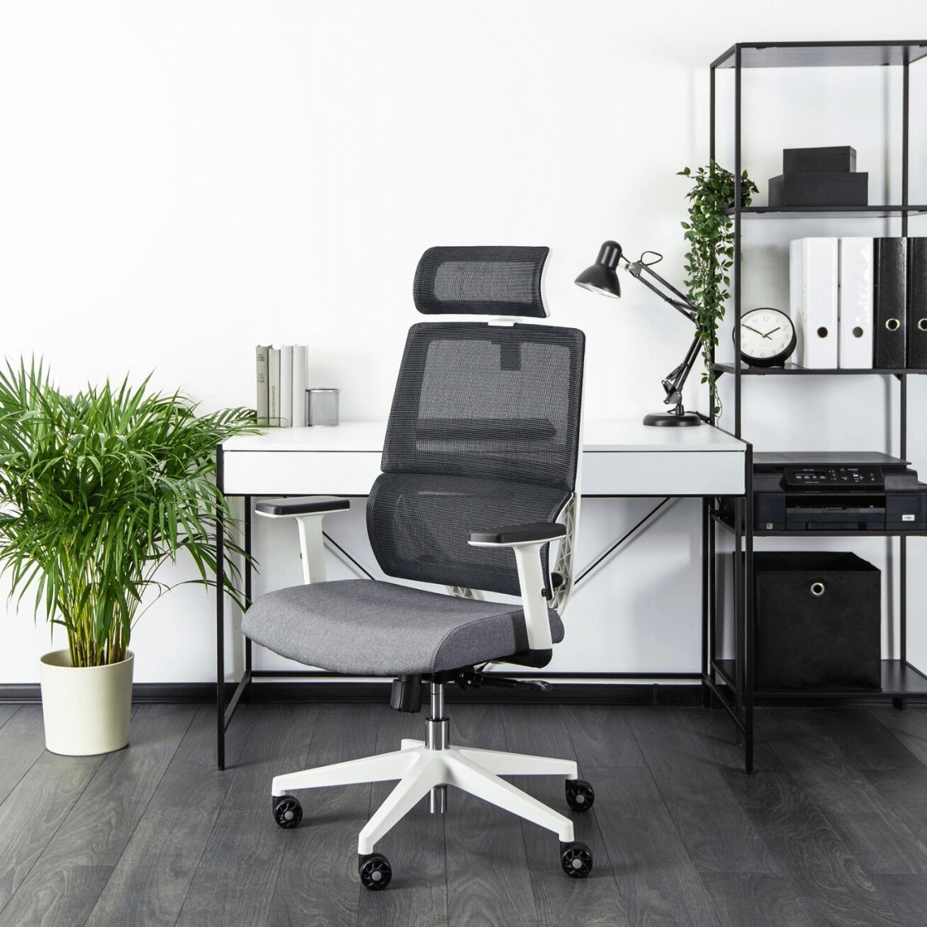 Niki NICKI ergonomiška pasukama biuro kėdė, moderni pilka 1 Niki NICKI ergonomiška pasukama biuro kėdė, moderni pilka 1
