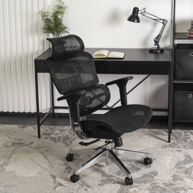 Nina NINO juoda moderni ergonominė pasukama biuro kėdė Nina NINO juoda moderni ergonominė pasukama biuro kėdė