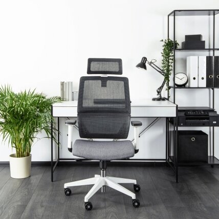 Niki NICKI ergonomiška pasukama biuro kėdė, moderni pilka 2 Niki NICKI ergonomiška pasukama biuro kėdė, moderni pilka 2