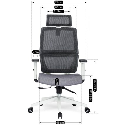 Niki NICKI ergonomiška pasukama biuro kėdė, moderni pilka 13 Niki NICKI ergonomiška pasukama biuro kėdė, moderni pilka 13