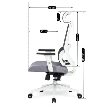 Niki NICKI ergonomiška pasukama biuro kėdė, moderni pilka 14 Niki NICKI ergonomiška pasukama biuro kėdė, moderni pilka 14
