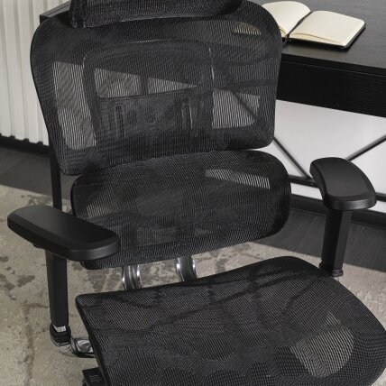 Nina NINO juoda moderni ergonominė pasukama biuro kėdė 4 Nina NINO juoda moderni ergonominė pasukama biuro kėdė 4