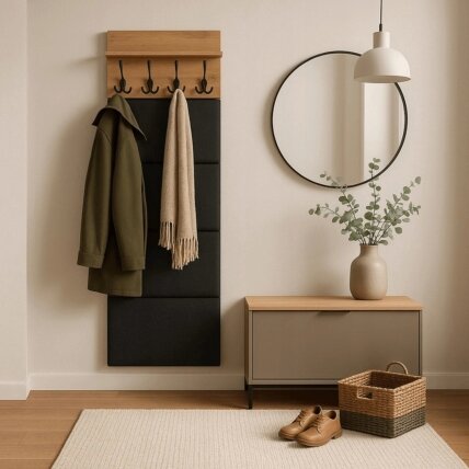 PARMA Prieškambario komplektas 80 cm, Artisan ąžuolas/grafitas 2 PARMA Prieškambario komplektas 80 cm, Artisan ąžuolas/grafitas 2