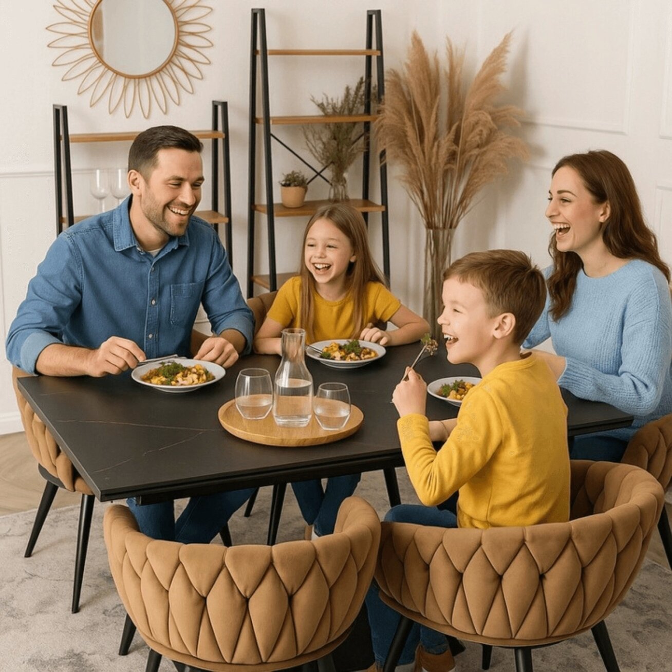 Reksas REX stačiakampis ištraukiamas stalas, 160–220 cm, keramika, tamsiai ruda/juoda, moderniam lofto stiliaus valgomajam 4 Reksas REX stačiakampis ištraukiamas stalas, 160–220 cm, keramika, tamsiai ruda/juoda, moderniam lofto stiliaus valgomajam 4