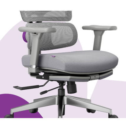 Ergonomiškas „Spacetronik LUMBO 44“ pilkas fotelis 7