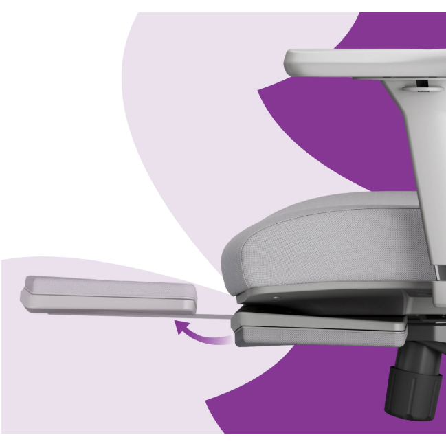 Ergonomiškas „Spacetronik LUMBO 44“ pilkas fotelis 5 Ergonomiškas „Spacetronik LUMBO 44“ pilkas fotelis 5
