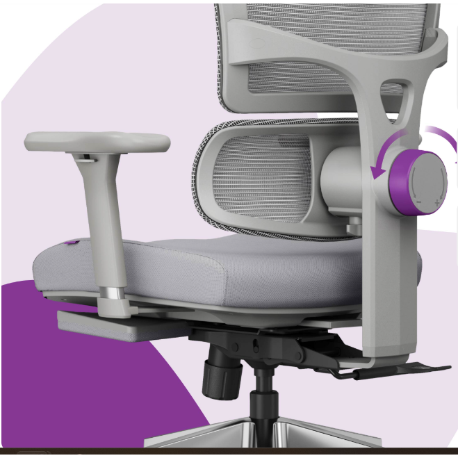 Ergonomiškas „Spacetronik LUMBO 44“ pilkas fotelis 6