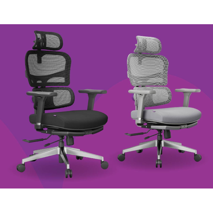 Ergonomiškas „Spacetronik LUMBO 44“ pilkas fotelis 3