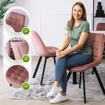 Rikas RICK minkštas svetainės krėslas, rožinės aksomas, modernus loftas 1 Rikas RICK minkštas svetainės krėslas, rožinės aksomas, modernus loftas 1