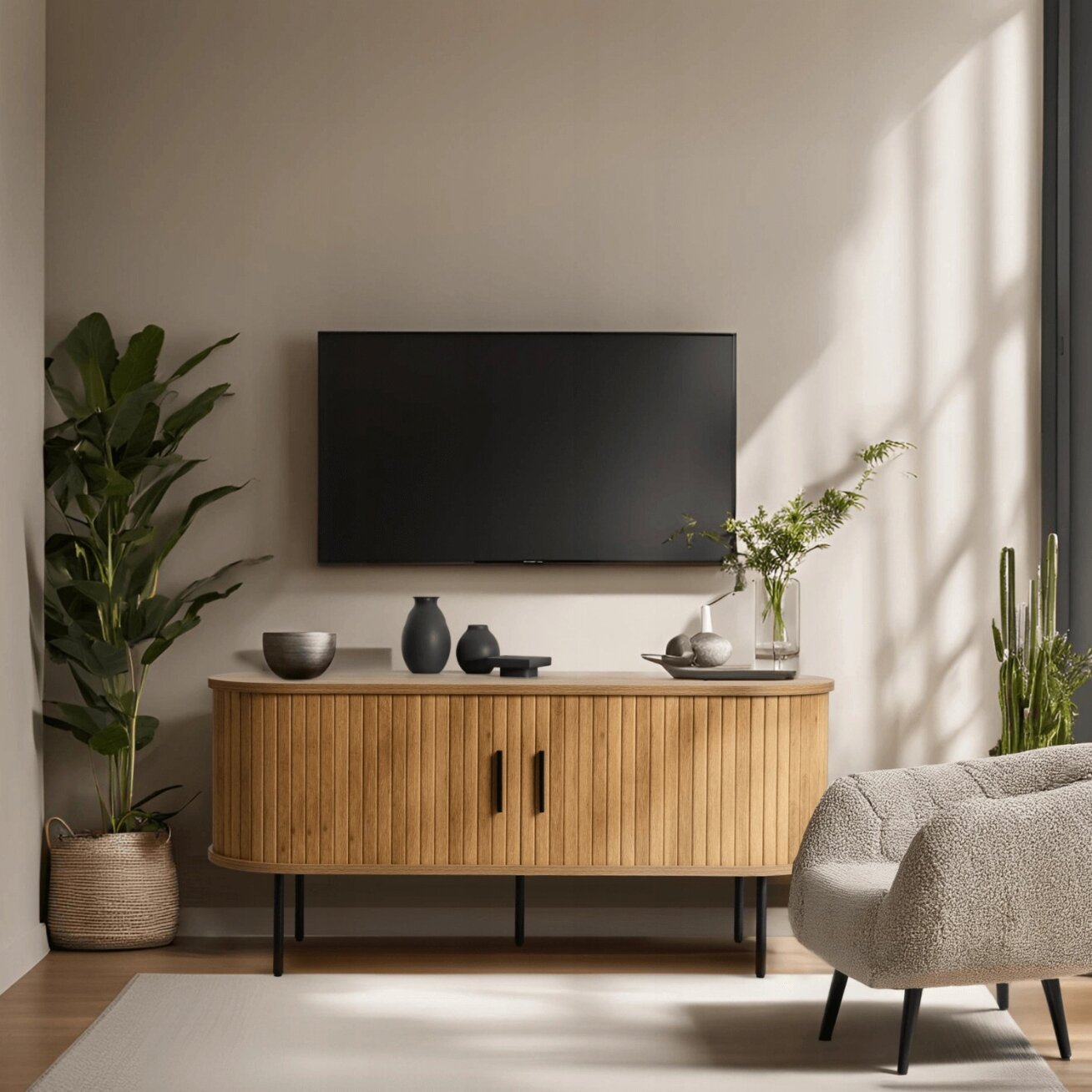 Rtv ir Trish TRISH dviejų durų televizoriaus spintelė svetainei, 120 cm, ąžuolo raštas, modernus Rtv ir Trish TRISH dviejų durų televizoriaus spintelė svetainei, 120 cm, ąžuolo raštas, modernus