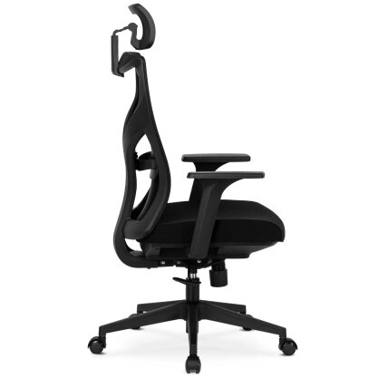 Spiralė Ergonomiška pasukama biuro kėdė SPIRAL, juoda, su galvos atrama darbui 3