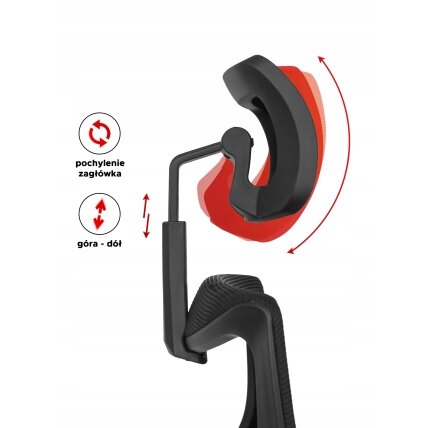 Spiralė Ergonomiška pasukama biuro kėdė SPIRAL, juoda, su galvos atrama darbui 6 Spiralė Ergonomiška pasukama biuro kėdė SPIRAL, juoda, su galvos atrama darbui 6