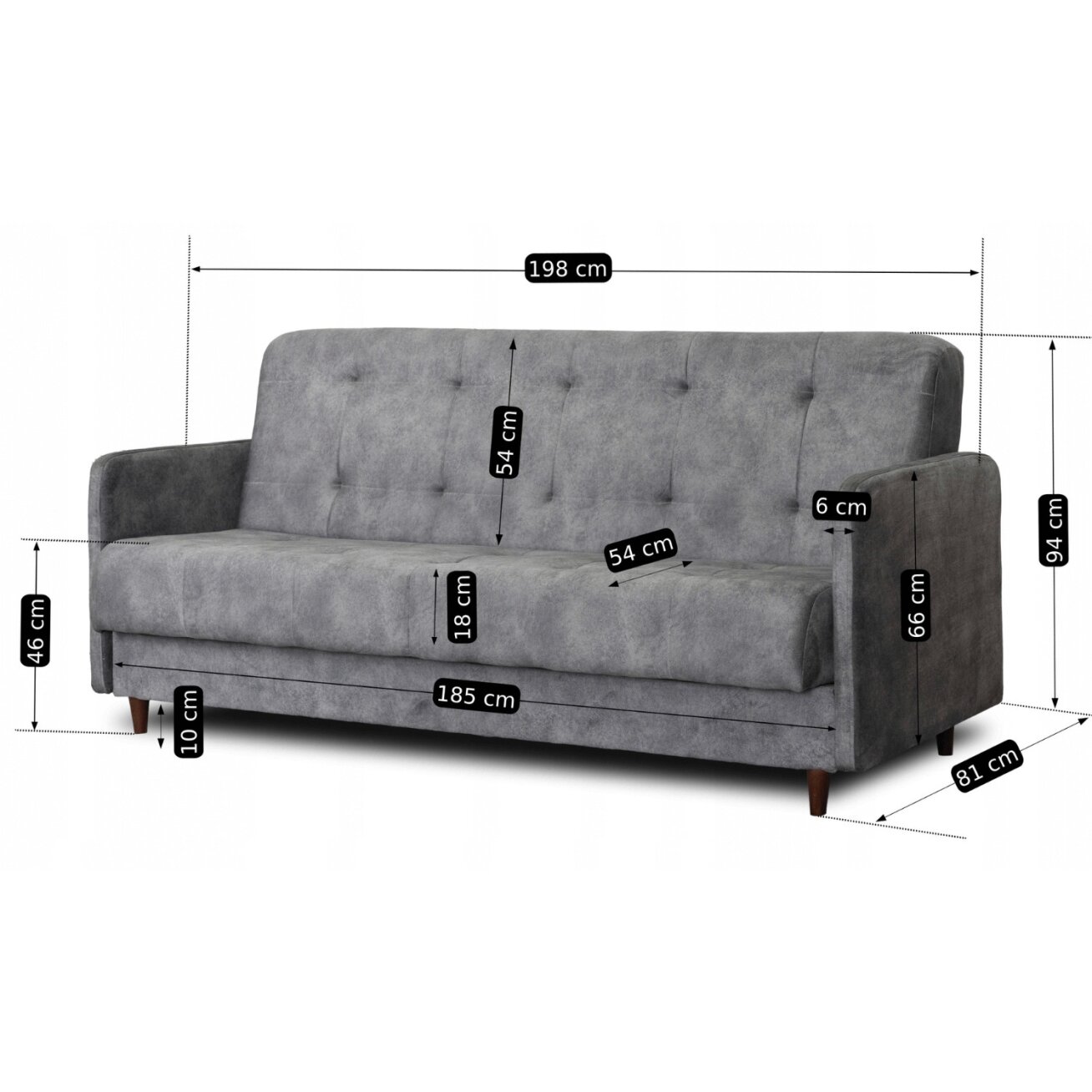 Tivoli TIVOLI sofa su miegojimo funkcija, dvivietė transformuojama sofa, pilkas aksomas, moderni svetainė 8 Tivoli TIVOLI sofa su miegojimo funkcija, dvivietė transformuojama sofa, pilkas aksomas, moderni svetainė 8