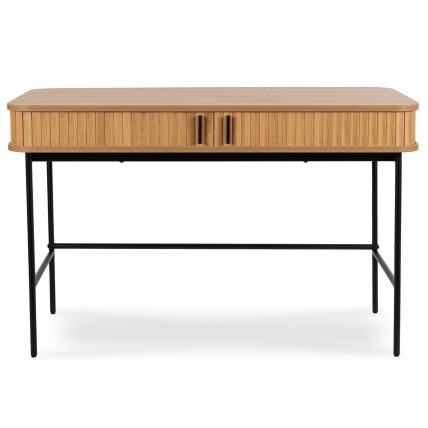 Triša TRISH išskleidžiamas rašomasis stalas, 120 cm, ąžuolo raštas, modernus lofto stiliaus 4 Triša TRISH išskleidžiamas rašomasis stalas, 120 cm, ąžuolo raštas, modernus lofto stiliaus 4