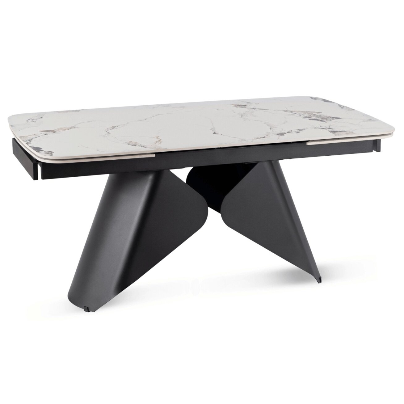 Verona VERONA stačiakampis ištraukiamas stalas, 160–240 cm, keramika, baltas marmuras/juoda, modernus 6 Verona VERONA stačiakampis ištraukiamas stalas, 160–240 cm, keramika, baltas marmuras/juoda, modernus 6
