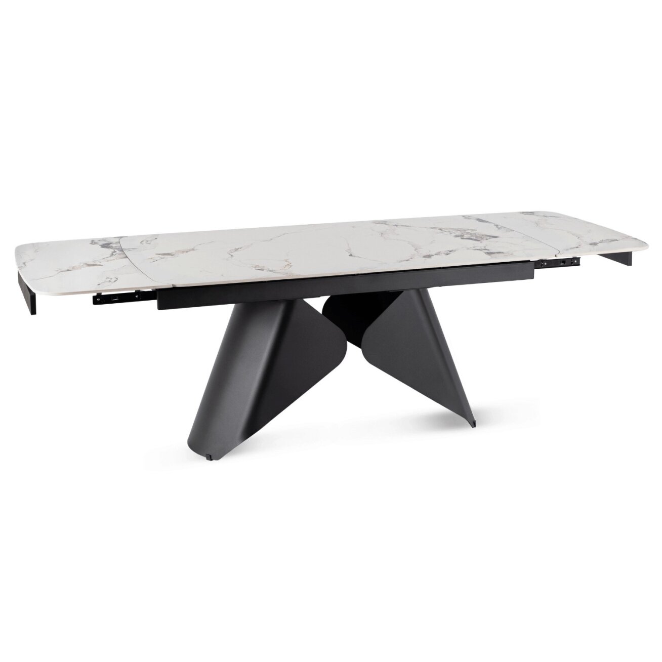 Verona VERONA stačiakampis ištraukiamas stalas, 160–240 cm, keramika, baltas marmuras/juoda, modernus 9 Verona VERONA stačiakampis ištraukiamas stalas, 160–240 cm, keramika, baltas marmuras/juoda, modernus 9