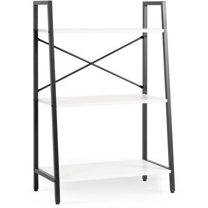 Vioras VIOR žema atvira lentyna svetainei, balta/juoda, metalinė, žaislams, modernus 5 Vioras VIOR žema atvira lentyna svetainei, balta/juoda, metalinė, žaislams, modernus 5